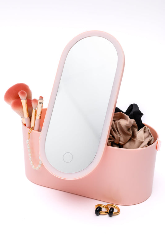 Portable Beauty Storage With LED Mirror ~ Online Exclusive