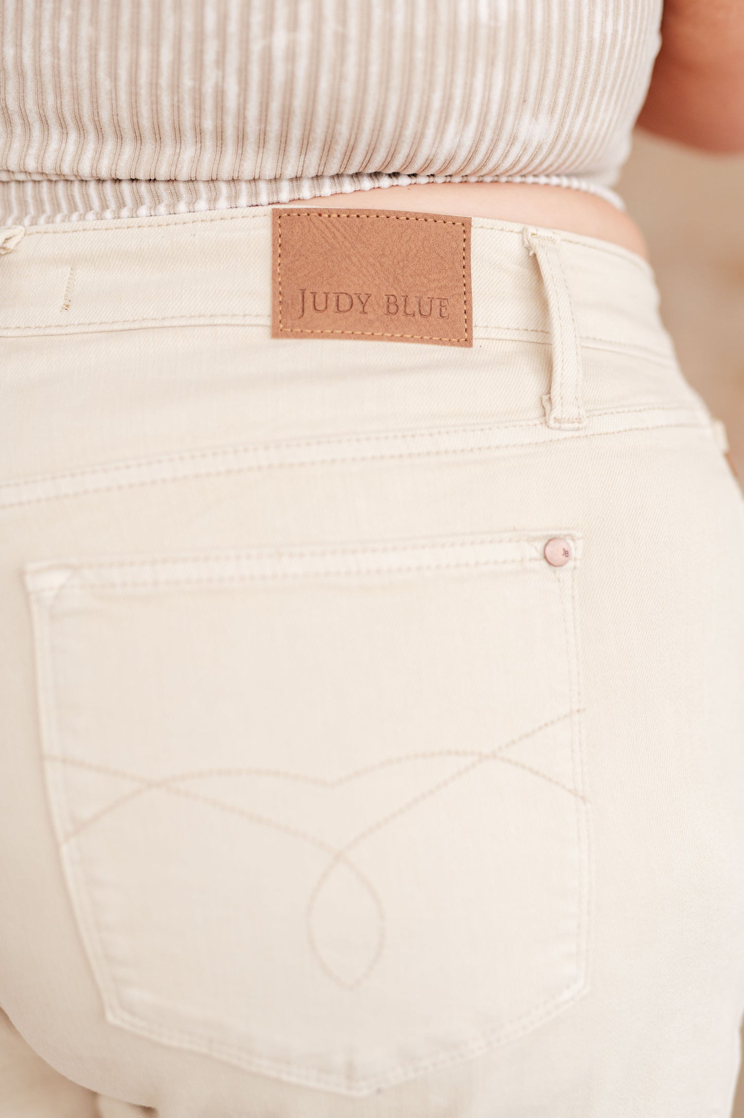 Greta High Rise Garment Dyed Shorts in Bone ~ Online Exclusive