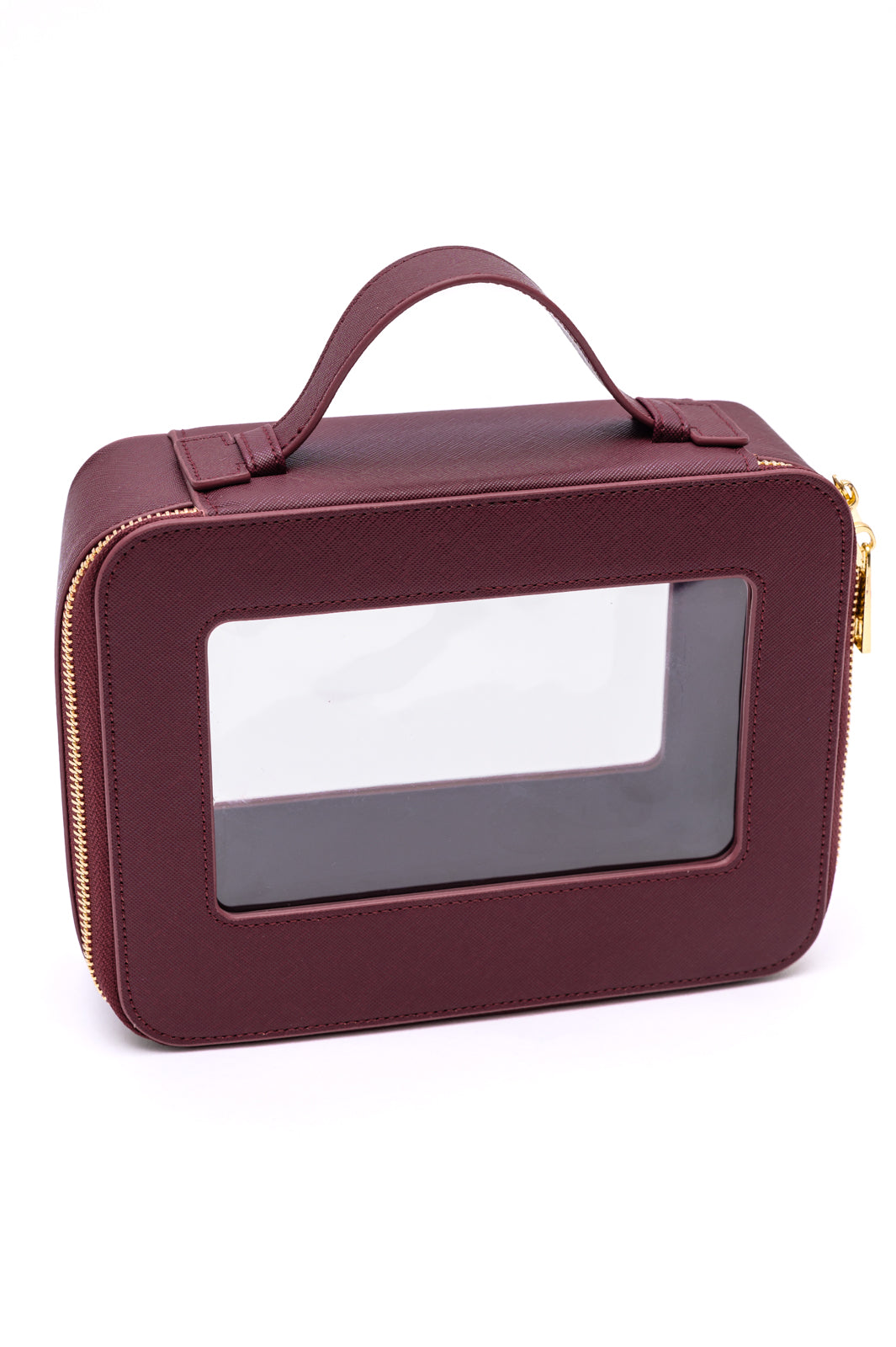 PU Leather Travel Cosmetic Case in Wine ~ Online Exclusive