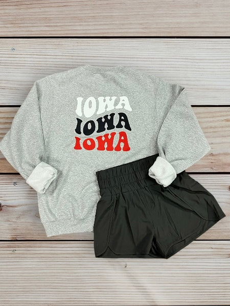 Stacked Iowa Crewneck Sweatshirt